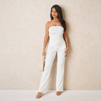 Womens Fashion Halter Top And Straight-Leg Pants Set