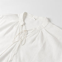 Women's Fashion Simple Bamboo Linen Shirt