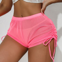 Mesh Transparent High Waist Stretch Shorts