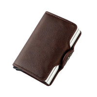 Men's RFID Aluminum Box Card Clamp Automatic Pop-up Double Aluminum Box