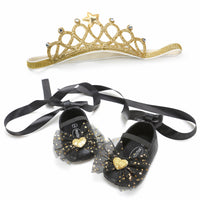 Baby Soft-soled Toddler Shoe Headwear 2-piece Set