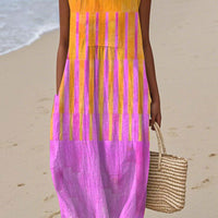 Women's Printed Sleeveless Crew-Neck Dress
