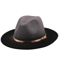 Autumn Winter Spray Painted Wool Jazz Hat
