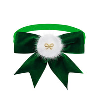 Pet Tie Solid Color Bow Jewelry Suede Adjustable