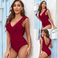 One Piece Ruffled Women's Swimsuit