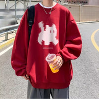 Puppy Printed Crew Neck Sweatshirt Women's All-match Loose