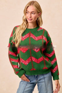 Women's Halloween Style Pullover Long Sleeve Sweater
