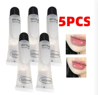 Clear tube colorless moisturizing lip oil