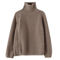 Ladies High Neck Long Sleeve Sweater
