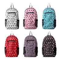 Japanese-style Polka-dot Casual Backpack For Outdoor Use