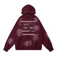 Spray Painting Tie-dyed Hooded Sweater