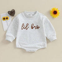 Children's Autumn Models Infant Toddler Alphabet Embroidery Long Sleeve One-piece Sweater Long Sleeve