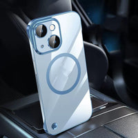 Case Electroplated Frameless With Lens Protector PC Magnetic Sheath