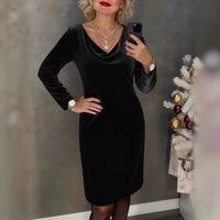 Stylish Minimalist Slim Fit Womens Long Sleeve Dress