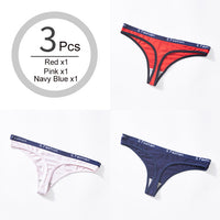 Low-waist Cotton Women's Underwear Letters Sexy Seamless