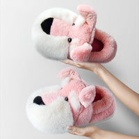 Boys Cotton Slippers Cute Bag With Winter Warm Indoor Non-slip Home Furnishing