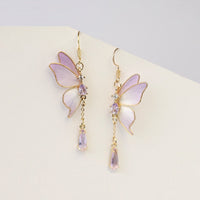 Butterfly Tassel Intangible Cultural Heritage Velvet Flower Earrings