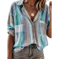 Women's Autumn New Polo Collar Long-sleeved Cardigan Single-breasted Loose Leisure All-matching