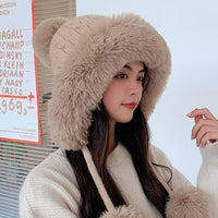 New Winter Knitted Woolen Hat With Cashmere To Keep Warm