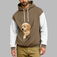 Men's Comfortable Retro Color-Block Long-Sleeve Hoodie