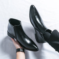 High-Top Pointed Toe Men's Boots Fashion Trend Martin