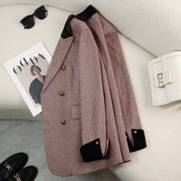 Casual Striped Suit Jacket For Women