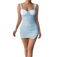 Women's Casual Lace Suspender Skirt With Lacing