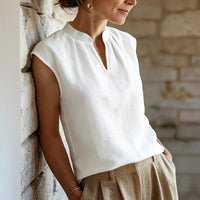 Resort-style Loose-fit Figure-flattering Versatile Shirt