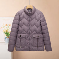Women's Solid Color Short Thick Cotton Jacket