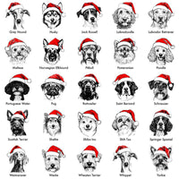 Christmas Puppy Print Polyester Round Neck Sweatshirt Unisex