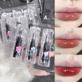 Cappuvini Three Per Package Suit Butterfly Cute Mirror Water Light Lip Lacquer Show
