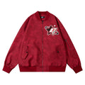 Ins American-style Street Fashion Leather Embroidered Letter Baseball Uniform Jacket