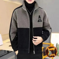 Stitching Casual Thickening Warm Plus Size Top