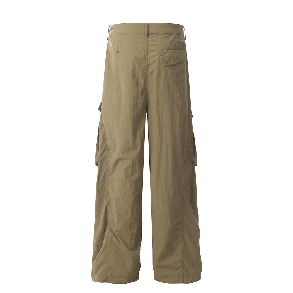 Hip Hop Big Workwear With Pocket Trousers Men's Design Sense