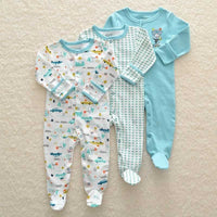 Three-piece Baby Foot-wrapped One-piece Long-sleeved Fart Dress Gift Box