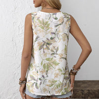 New European And American-style Printed Crew-neck Womens Top
