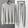 Leisure Sports Cashmere Men's Round Neck Sweater Suit