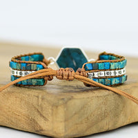 Ximia Bracelet With Natural Stone Cube Chain