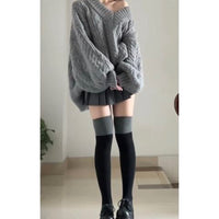 Womens Stylish Casual Figure-flattering Knit Sweater