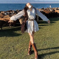 Hainan Sanya Island Beach Seaside Vacation White Dress