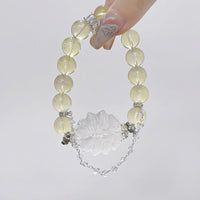 Natural Citrine Bracelet Womens Original Nine-Tailed Fox Design