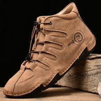 Warm Plush Outdoor Large Size Men's Leather Boots