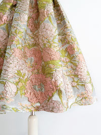 Organza Pettiskirt Embroidered High Waist Midi Skirt