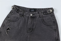 Men's Distressed Washed American Street Retro Loose Shorts