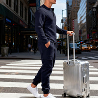 Men's Loose-Fit Retro Long-Sleeve Workwear Suit