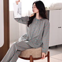 Fashion Women's Loose All Cotton Pajamas Suit
