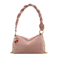 Fashion Small Square Bag With Cherry Pendant