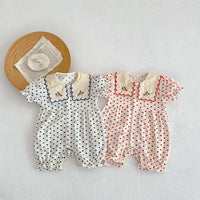 Korean Style Full Printed Dots Short Sleeved Kazakhstan