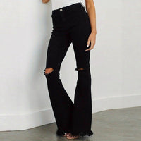 Temu American-style Tomboy Ripped Slim-fit Womens Jeans