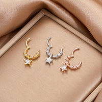 Planet Series Five-pointed Star Accessories Titanium Steel Nose Ring